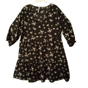 R n B Boho Dress w Pink Flowers Size 3X NWOT